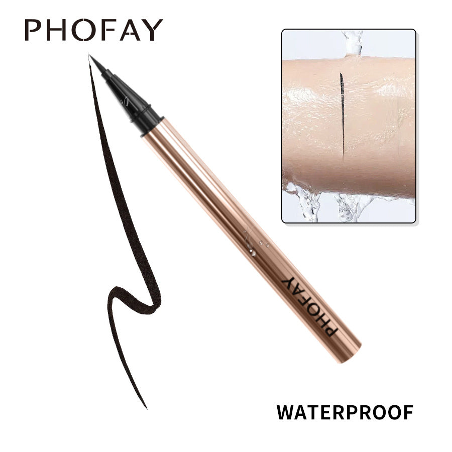 PHOFAY Eyeliner, waterproof, sweat-proof, long-lasting liquid eyeliner.