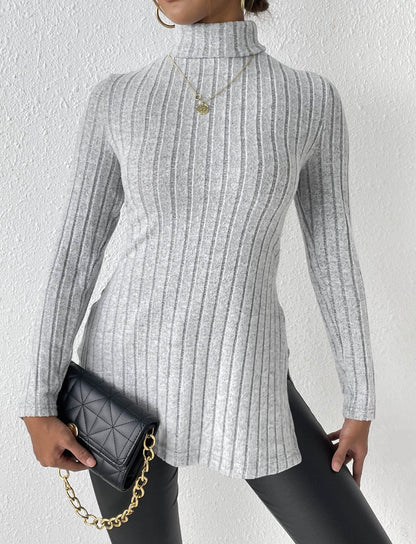 Women's Turtleneck Pullover Clothing SweaterElevate your winter wardrobe with our Women's Turtleneck Pullover Sweater! Crafted from luxurious flower gray velvet, this sweater offers cozy warmth and a touch of ShirtsPlush Fashion ShopPlush Fashion ShopTurtleneck Pullover Clothing Sweater