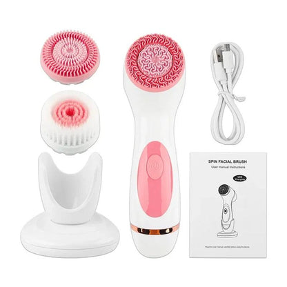 Professional title: "Advanced Ultrasonic Facial Cleansing Brush with MExperience the ultimate deep cleanse and facial massage with our Advanced Ultrasonic Facial Cleansing Brush. Featuring 3-in-1 Functionality, this versatile tool remoFacial cleanserPlush Fashions ShopPlush Fashion Shop"Advanced Ultrasonic Facial Cleansing Brush