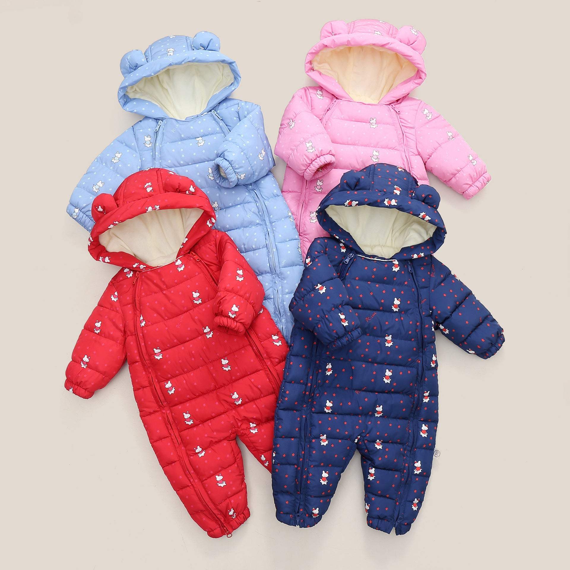 Boys' And Girls' Padded And Thickened Thermal Onesie - Plush Fashions Shop 