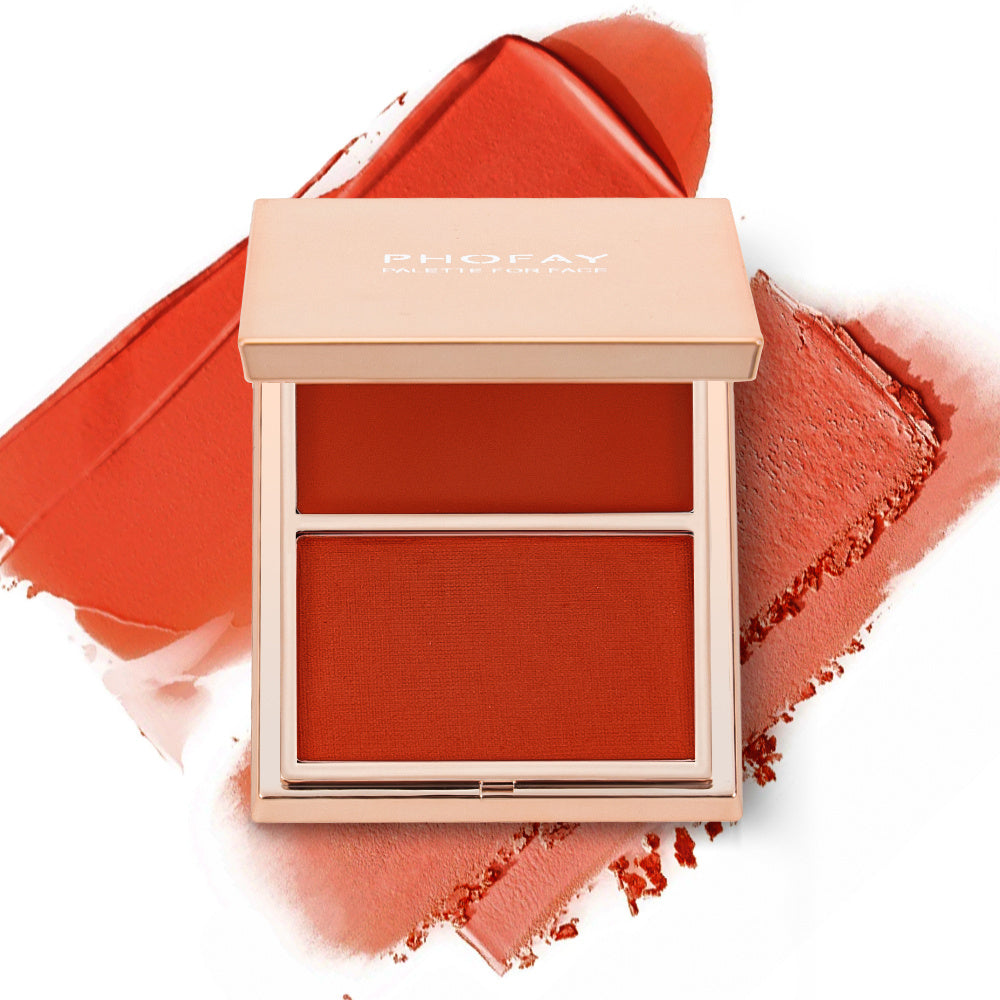 PHOFAY Double-Take Cream & Powder Blush DuoCreate a flawless, weightless look with PHOFAY's Double-Take Cream &amp; Powder Blush Duo. The smooth cream and warm powder combo adds definition and a sun-kissed glBlushPlush Fashion ShopPlush Fashion ShopCream & Powder Blush Duo