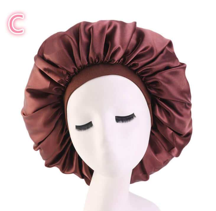 Beauty print Satin silk Bonnet sleep night cap for smooth, healthy hair.