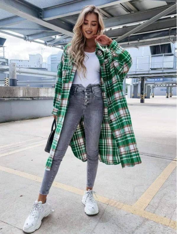 New Style Lengthened Plaid Shirt Women's ClothingExperience style and comfort with our New Style Lengthened Plaid Shirt! Made from 30%-50% cotton, this shirt features a classic check pattern and long sleeves for a ShirtPlush Fashions ShopPlush Fashion ShopStyle Lengthened Plaid Shirt Women'