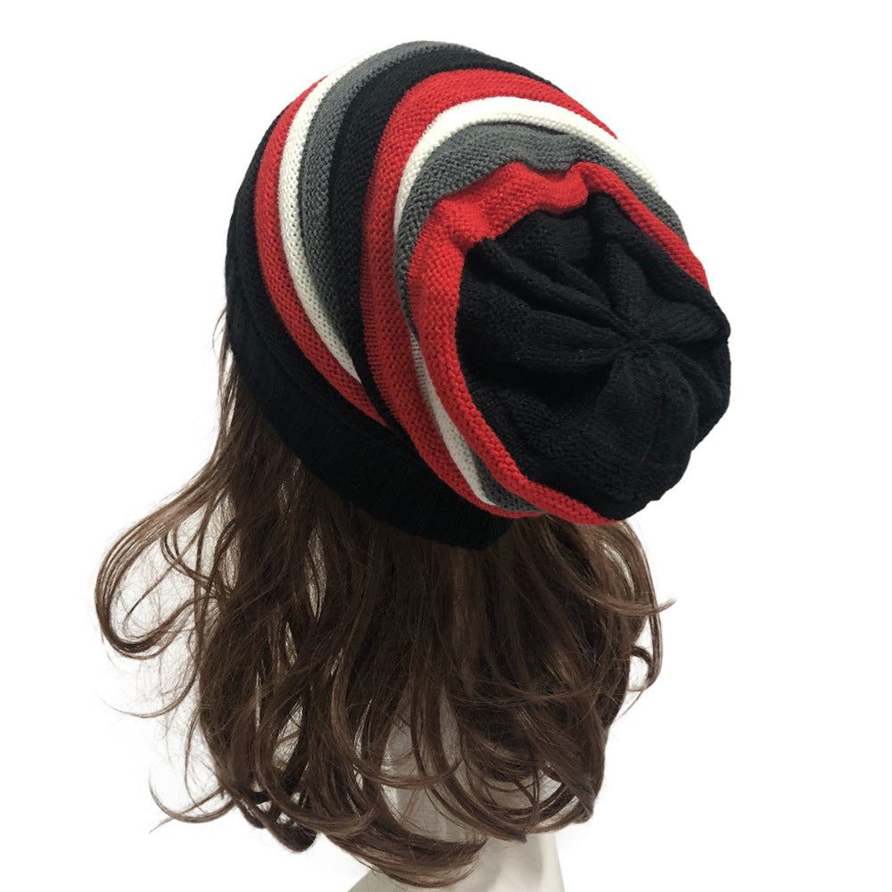 Colorful Striped Wool Hat Fashion Outdoor WarmStay warm and stylish with our Colorful Striped Wool Hat! Made with soft acrylic wool, this knitted hat is perfect for outdoor adventures. Its trendy European and AmBeauty & HealthPlush Fashions ShopPlush Fashion Shop