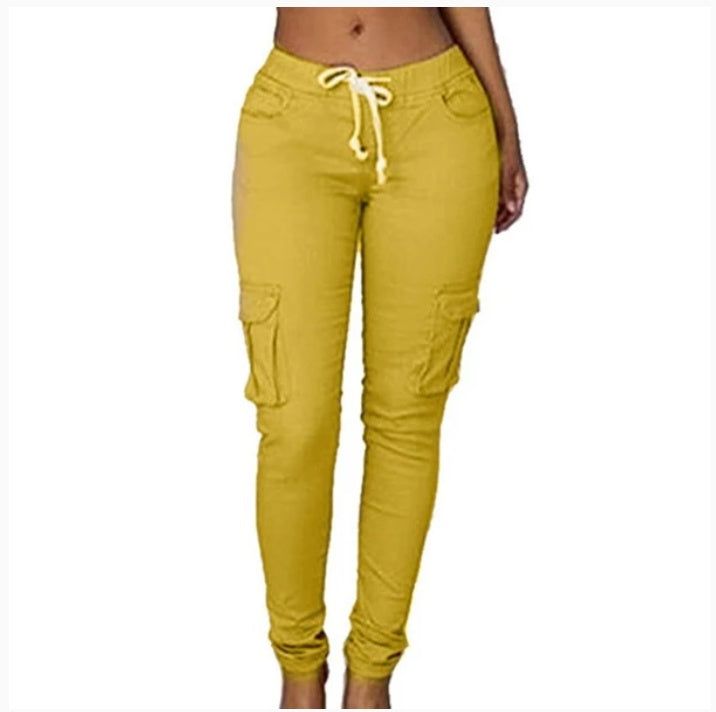 Women's multi-bag casual pantsElevate your style with our Women's multi-bag casual pants! Made of high-quality cotton, these fitted trousers feature a comfortable middle-waisted design and a stylPantsPlush Fashions ShopPlush Fashion Shop