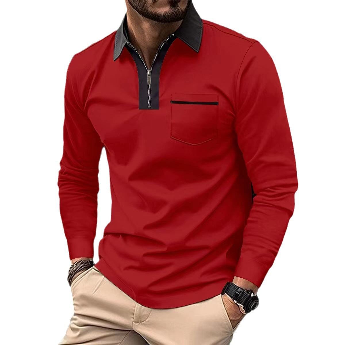 Men's Zip Up Casual Cotton Sports Shirts with Collar - 2024 Long SleevExperience style and comfort with our 2024 Autumn Mens Long Sleeve Zipper Polo Shirts! Unique design with zippered decorations, made from good quality cotton blend fShirtPlush Fashions ShopPlush Fashion Shop