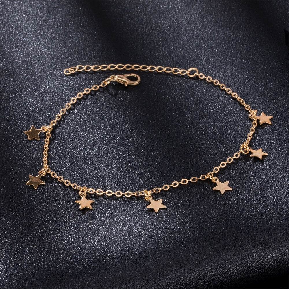 Simple Star Fashion Anklet JewelryIntroducing the Simple Star Fashion Anklet Jewelry, the perfect addition to any wardrobe. Made with high-quality alloy and electroplating technology, this anklet boaJewelryPlush Fashions ShopPlush Fashion Shop