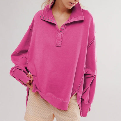 Top Sportswear - Fashion Button Lapel Sweatshirt With Slit Design PullName: Top Sportswear
Materials: Top Sportswear
Elevate your Sportswear with our Fashion Button Top Sportswear! Top Sportswear is made with fine cotton hoodie and fooSweatshirtPlush Fashions ShopPlush Fashion ShopTop Sportswear