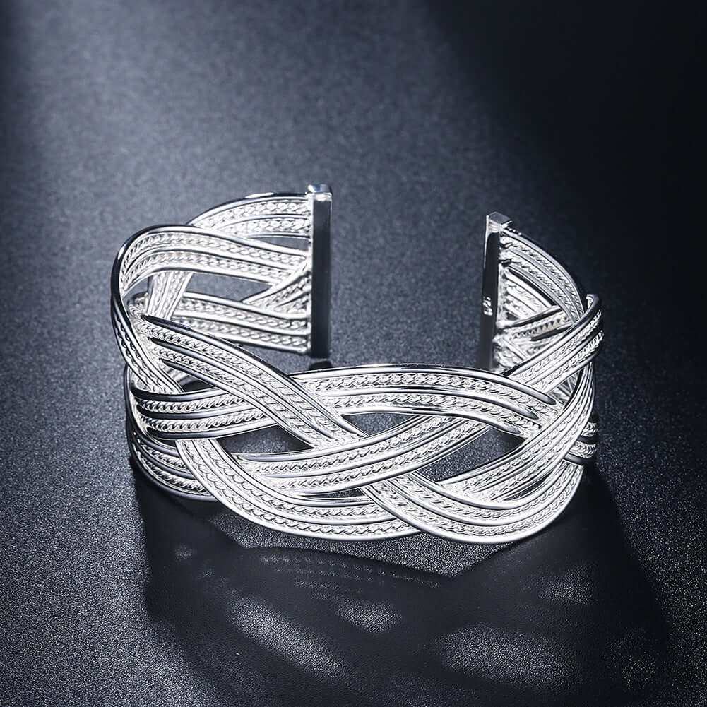 Silver Bangle Bracelet - Plush Fashions Shop 