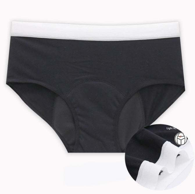 Ladies Cotton Physiological Underwear with 4-layer leak-proof design and breathable nylon fabric.