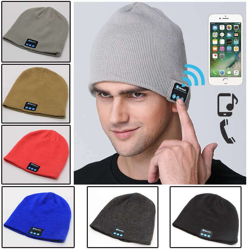 Wireless Knitted Headset Hat Multifunctional Music HatStay warm and connected with our European and American Outdoor Wireless Headset Knitted Hat! With a frequency range of 20-20KHZ, 10M transmission distance, and 10H lheadsetPlush Fashions ShopPlush Fashion Shop