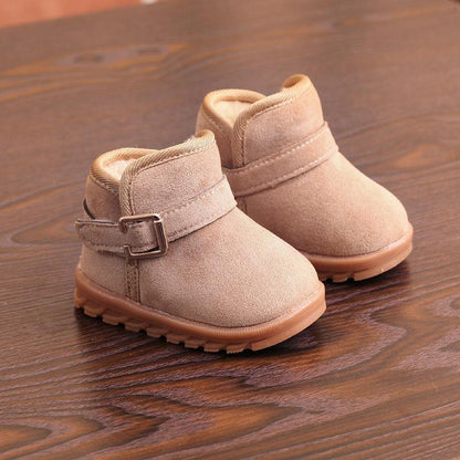 Boys And Girls Soft-soled Warm Velvet Thick Waterproof Non-Slip Short Keep your feet warm and stylish this winter with our Boys And Girls Soft-sole Warm Velvet Thick Waterproof Non-Slip Short Boots. Made with high-quality synthetic leaInfant bootsPlush Fashions ShopPlush Fashion ShopBoys