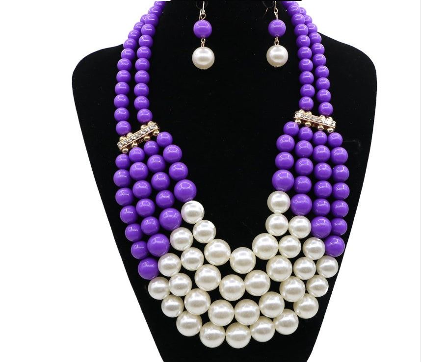 Multi Simulated Pearl Bohemian Jewelry SetAdd some bohemian flair to your jewelry collection with our Multi Simulated Pearl Bohemian Jewelry Set! Made with high-quality alloy and mother-of-pearl, this set feNecklacePlush Fashions ShopPlush Fashion Shop