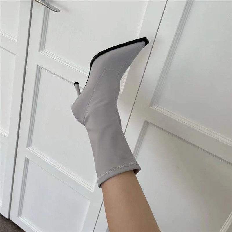 Fruit Color Pointed Toe Short Boots for WomenElevate your style with these high-quality Artificial PU boots! The pointed-toe shape adds elegance and the waterproof platform ensures everyday wear. The stiletto hBootPlush Fashions ShopPlush Fashion ShopFruit Color Pointed Toe Short Boots