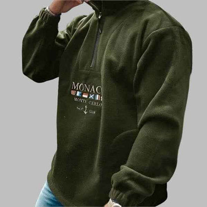 Autumn And Winter Alphabet Embroidery Thickened Casual Men's Sweater