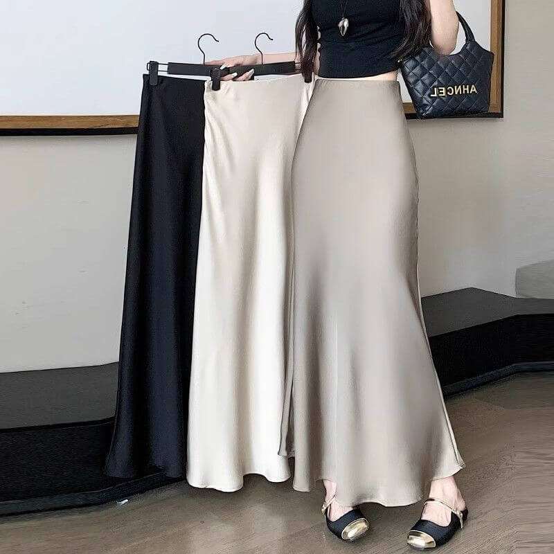 Fashion Skirt Women's Mid-length High Waist SheathEmbrace elegance and style with our Fashion Skirt! Made with high quality polyester, this mid-length high waist sheath skirt comes in champagne, brown, and black. ItSkirtPlush Fashions ShopPlush Fashion Shop