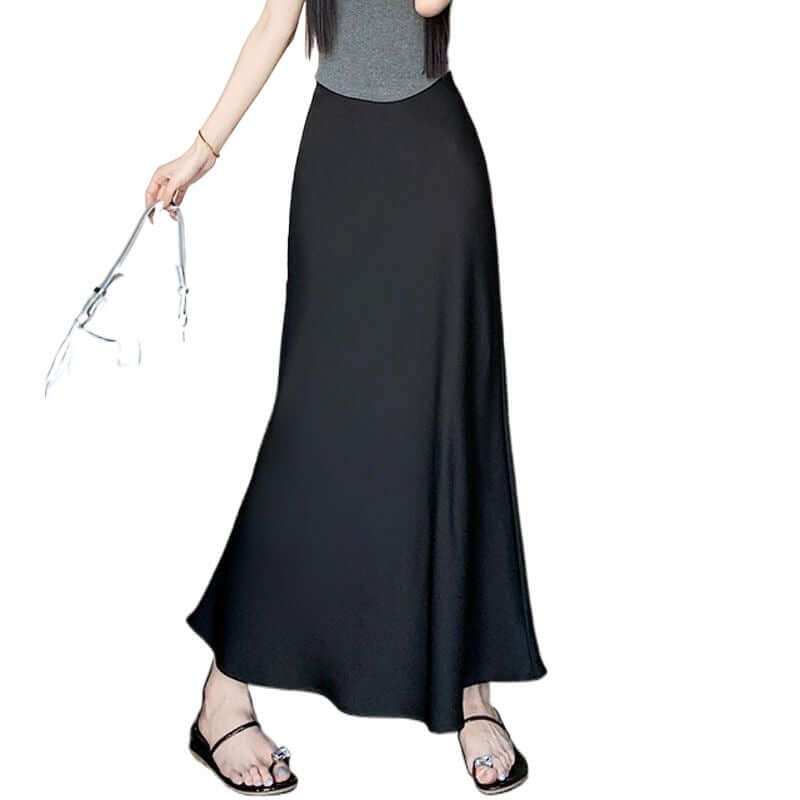 Fashion Skirt Women's Mid-length High Waist SheathEmbrace elegance and style with our Fashion Skirt! Made with high quality polyester, this mid-length high waist sheath skirt comes in champagne, brown, and black. ItSkirtPlush Fashions ShopPlush Fashion Shop