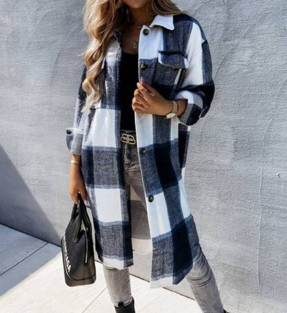 New Style Lengthened Plaid Shirt Women's ClothingExperience style and comfort with our New Style Lengthened Plaid Shirt! Made from 30%-50% cotton, this shirt features a classic check pattern and long sleeves for a ShirtPlush Fashions ShopPlush Fashion ShopStyle Lengthened Plaid Shirt Women'