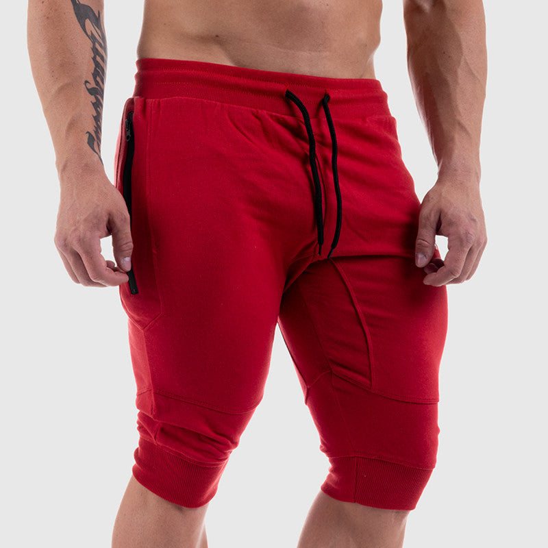 Fashion Sports Fitness Shorts MenStay comfortable and stylish with our Fashion Sports Fitness Shorts for Men! Made with high-quality cotton, these shorts come in red, black, and gray, perfect for anMen's ShortsPlush Fashions ShopPlush Fashion Shop