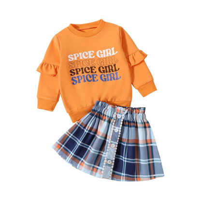 Children's Letter Printed Plaid Sweater Two-piece SetDress your child in style this Thanksgiving with our Children's Clothing Thanksgiving Letter Plaid Printed Sweater Dress Two-piece Set! Made with soft cotton, this sChildrens setPlush Fashions ShopPlush Fashion ShopLetter Printed Plaid Sweater