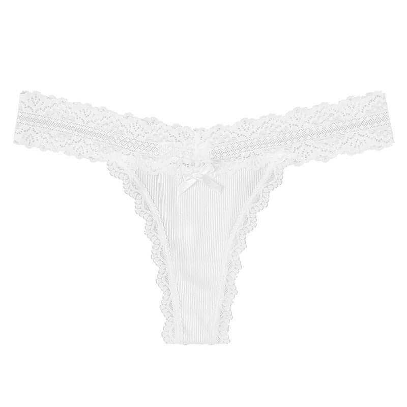 Multi-color lace panty set with pure cotton crotch for women.