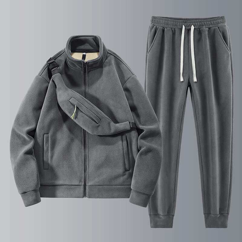 Men's Fleece Thickened Warm Casual Sports SetStay warm and stylish with our Men's Fleece Thickened Warm Casual Sports Set. Available in gray or black suit options with shoulder bag, this set features long sleevMen's FleecePlush Fashions ShopPlush Fashion Shop