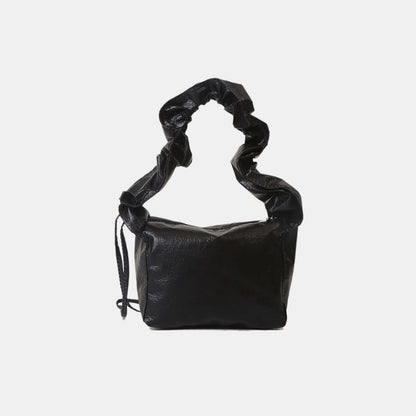 PU Leather Drawstring Shoulder Bag - Plush Fashion Shop #