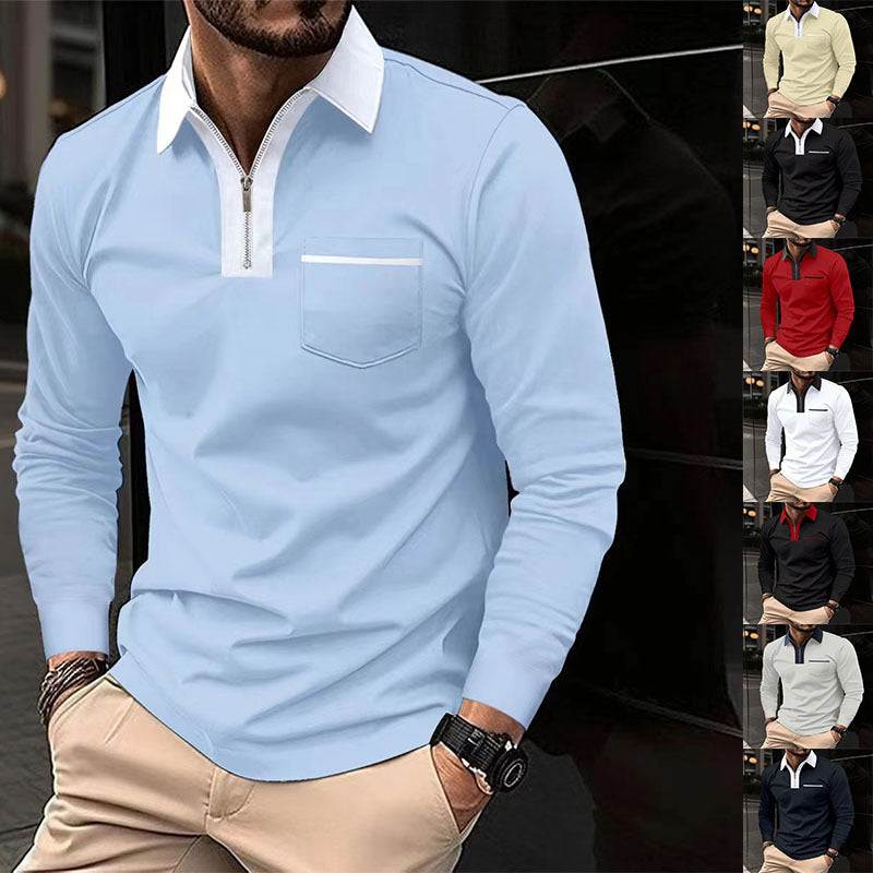 Men's Zip Up Casual Cotton Sports Shirts with Collar - 2024 Long SleevExperience style and comfort with our 2024 Autumn Mens Long Sleeve Zipper Polo Shirts! Unique design with zippered decorations, made from good quality cotton blend fShirtPlush Fashions ShopPlush Fashion Shop