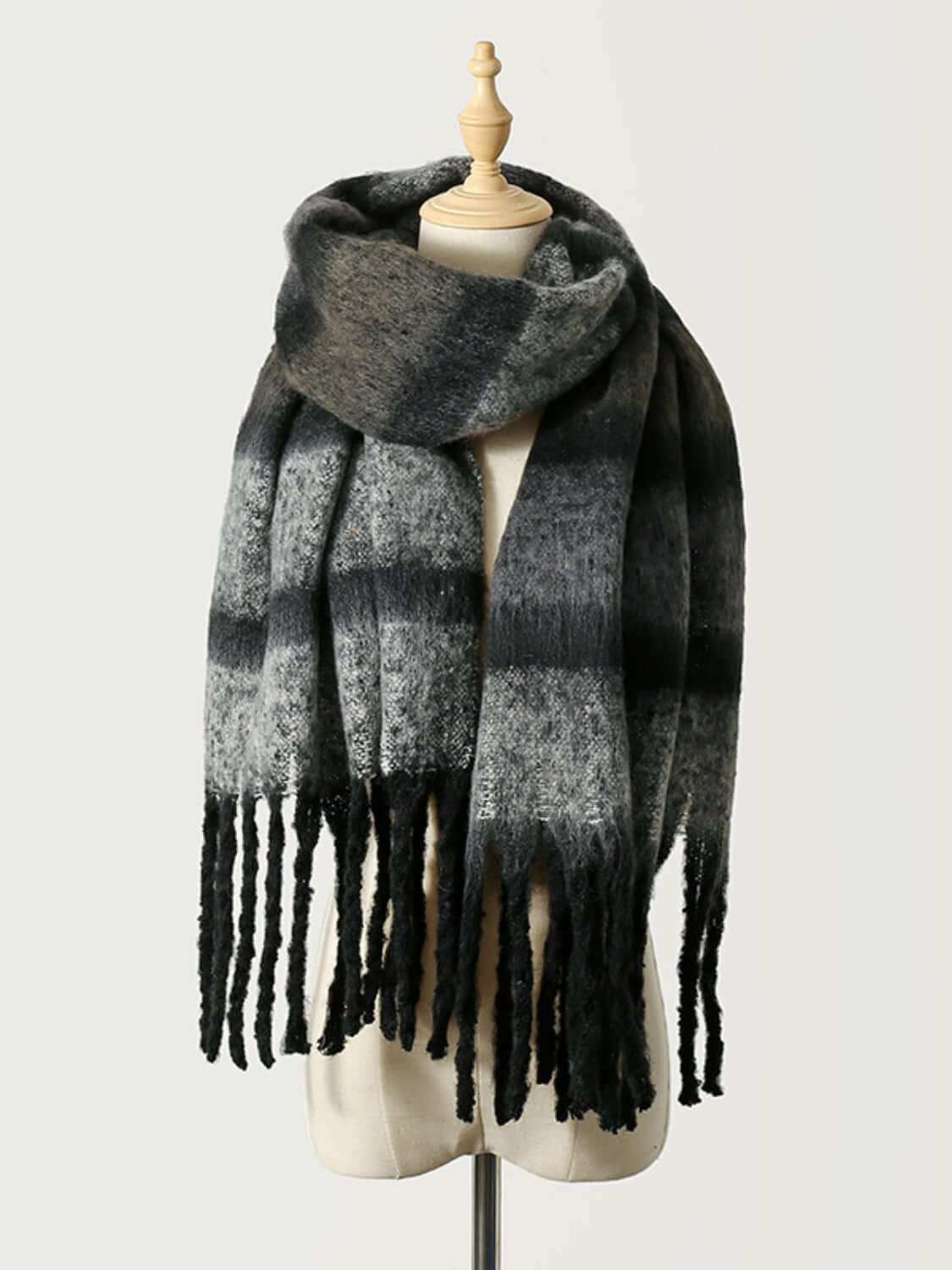 Fringe Color Block Scarf