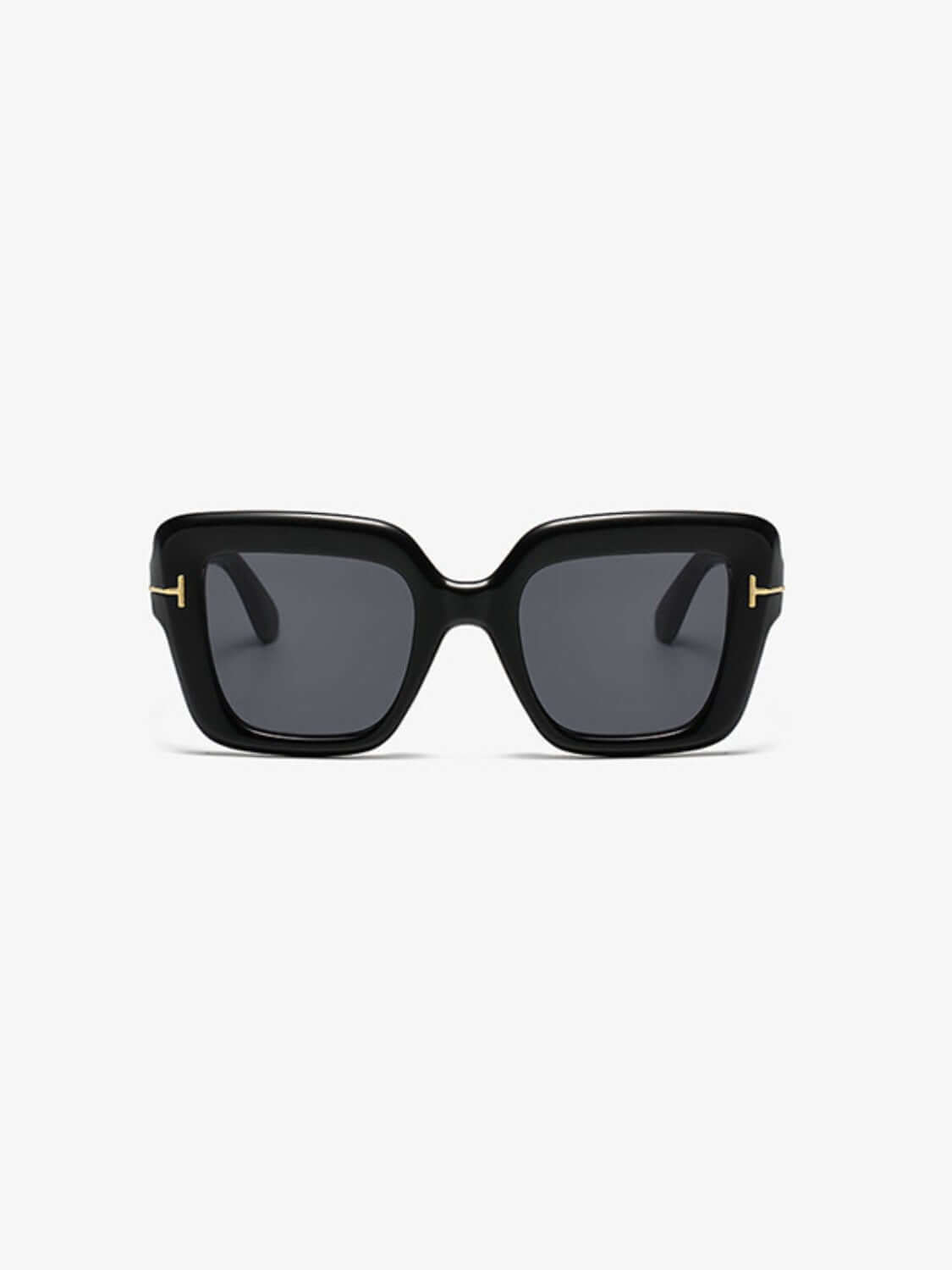 Polycarbonate frame square sunglasses with UV400 protection and lightweight design.