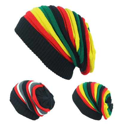 Colorful Striped Wool Hat Fashion Outdoor WarmStay warm and stylish with our Colorful Striped Wool Hat! Made with soft acrylic wool, this knitted hat is perfect for outdoor adventures. Its trendy European and AmBeauty & HealthPlush Fashions ShopPlush Fashion Shop