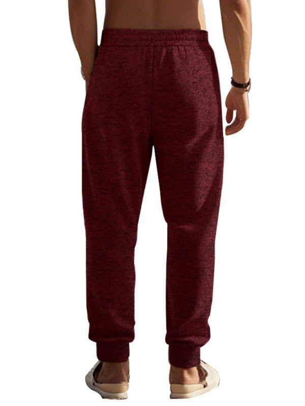 Men's sports casual cationic zipper cuffs slim fit sweatpants - Plush Fashion Shop #