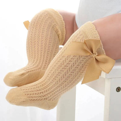 Baby Girls Long Bow Sock - Plush Fashions Shop 